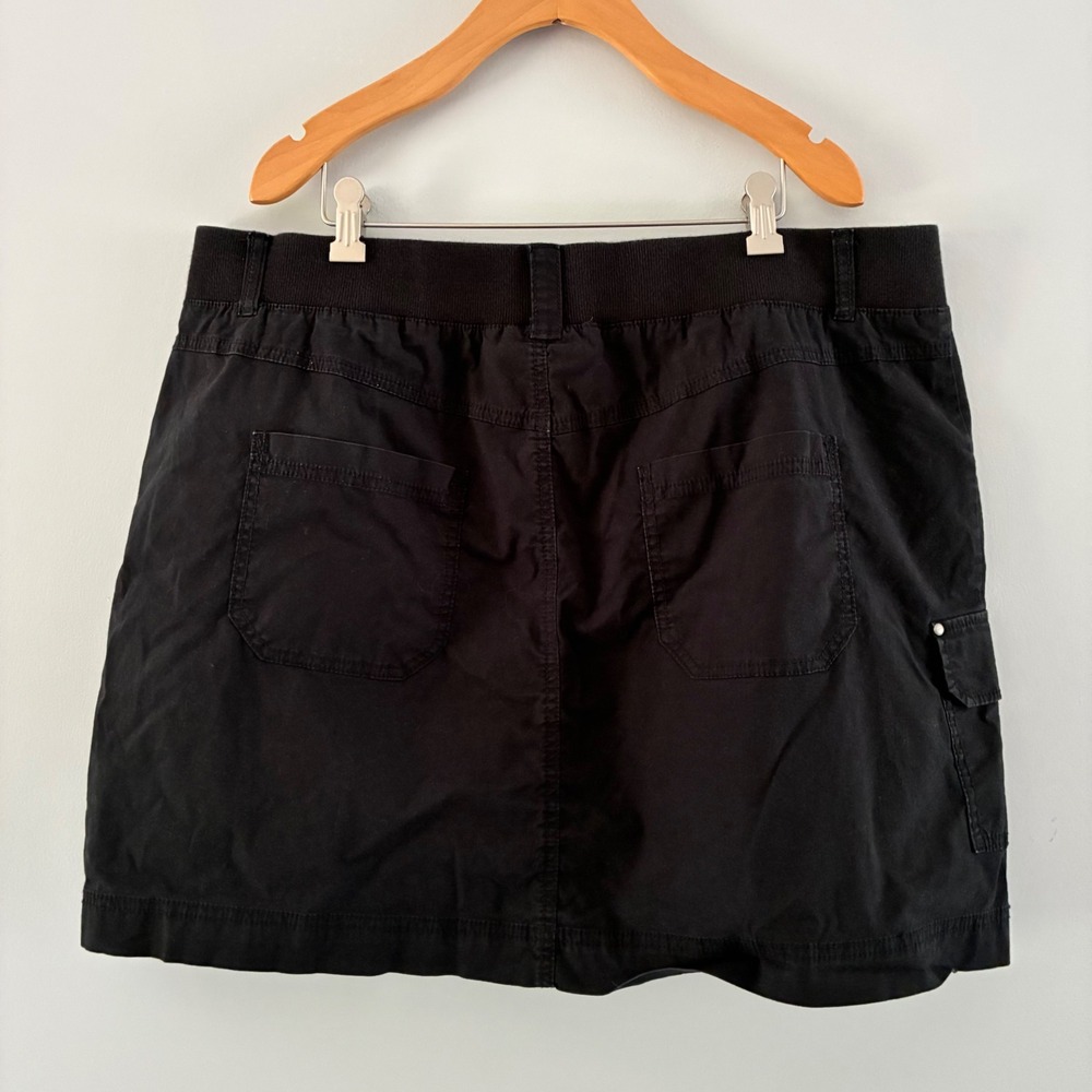 Lane Bryant Cargo Skirt 18 Black Utility Gorpcore Y2K Streetwear Edgy - Picture 4 of 6